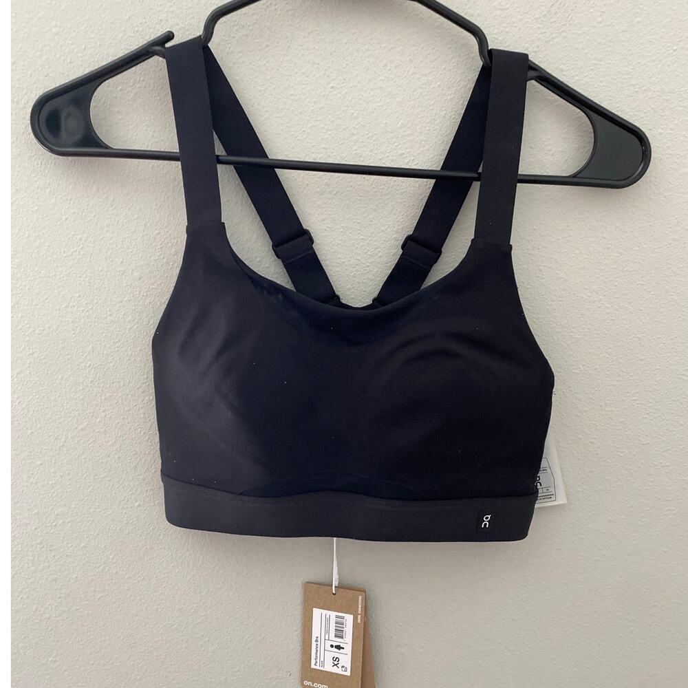 New On Cloud Performance Sports Bra Black Size XS High Support Activewear